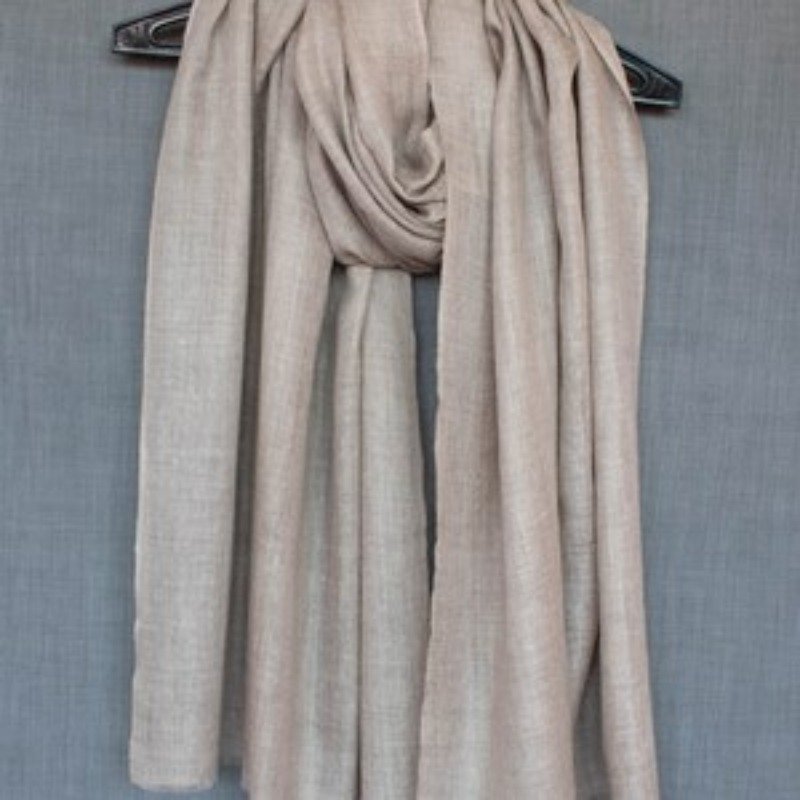 100% PURE CASHMERE SHAWL SCARF COLORLESS